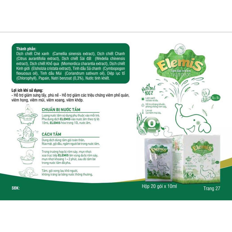 Tắm bé thảo dược Elemis