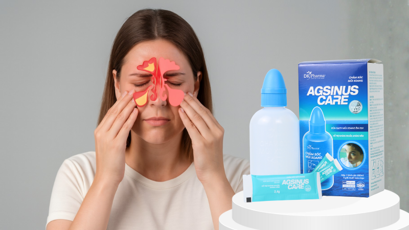 Bộ rửa mũi xoang Agsinus Care cho người viêm xoang