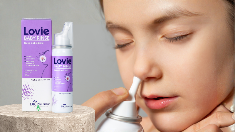 Dung dịch xịt mũi Lovie Baby Rinse cho trẻ – Giải pháp làm sạch và dưỡng ẩm mũi an toàn