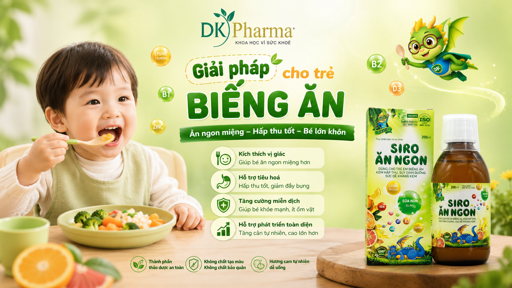 Siro ăn ngon cho trẻ loại nào tốt? Bí quyết giúp bé khỏe mạnh, tăng cân đều
